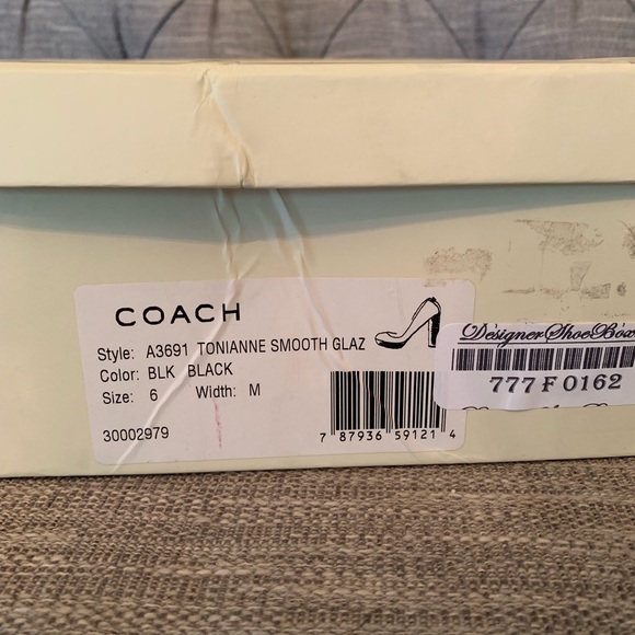 Black Coach Heels -worn once! Excellent condition - Picture 6 of 7
